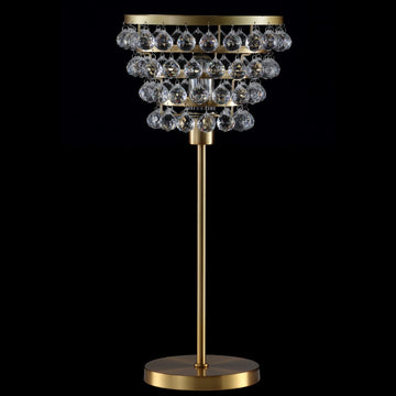 Buckingham 25" Crystal/Metal Table Lamp - JONATHAN Y